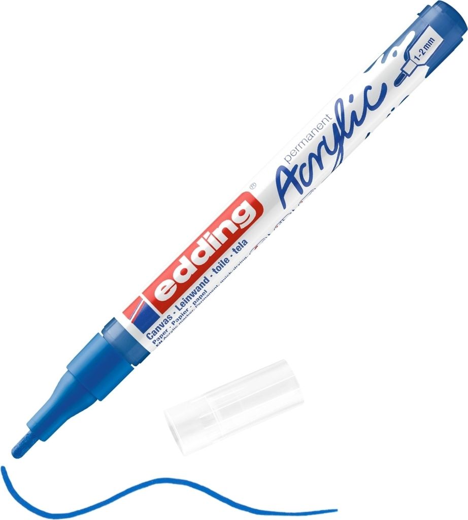 EDDING - Acrylmarker EDDing E -5300 F Gentian Blue | 1 Stück | 10 Stück