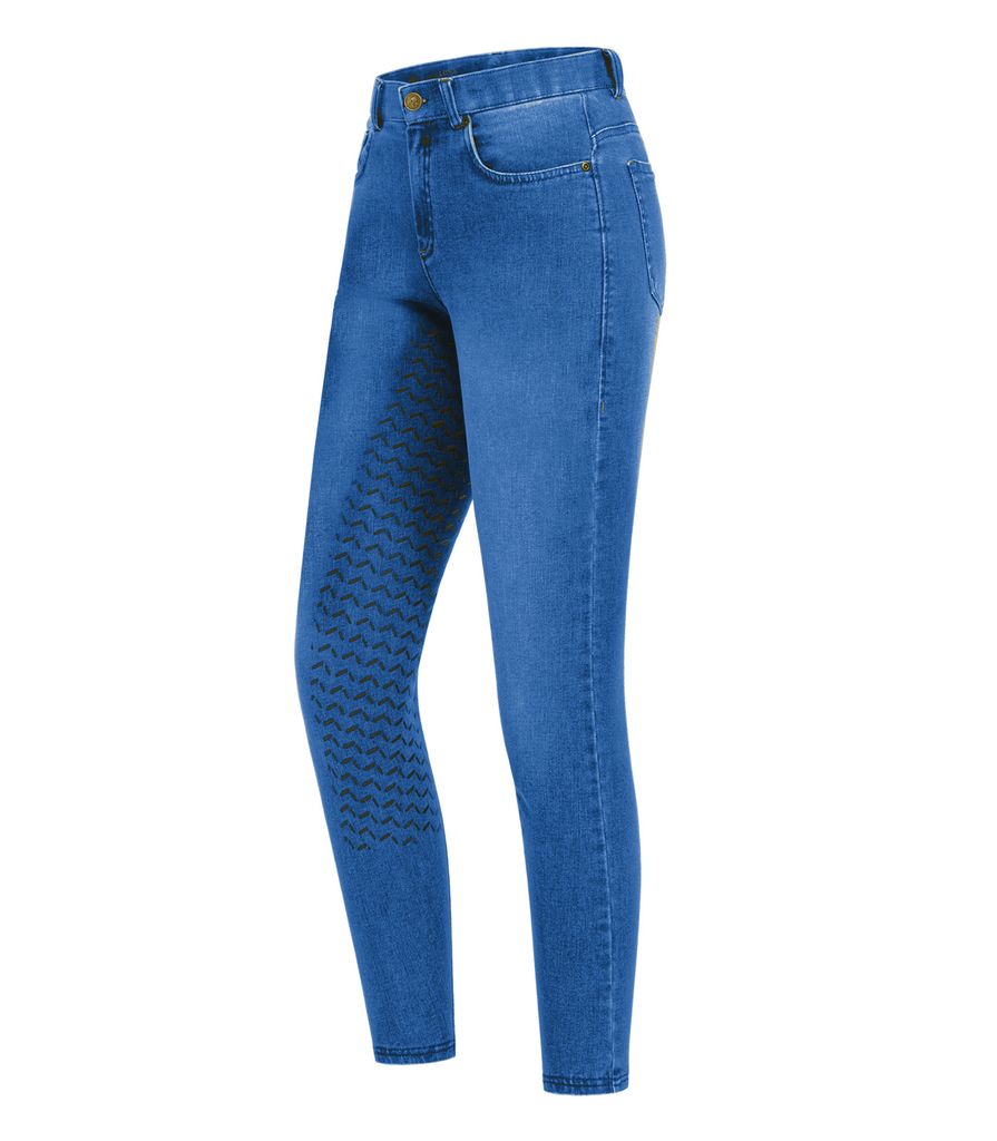 Waldhausen Jeansreithose Luna, Reithose in zwei Farben, Farbe:jeansblau, Größe:D34