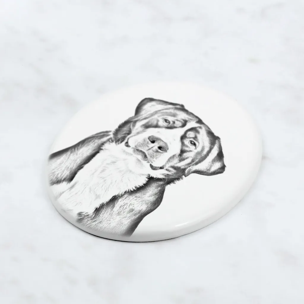 Grande cane da pastore svizzero - targa commemorativa con immagine del cane, lapide con stampa, targa ovale personalizzata del marchio Art-Dog - 4