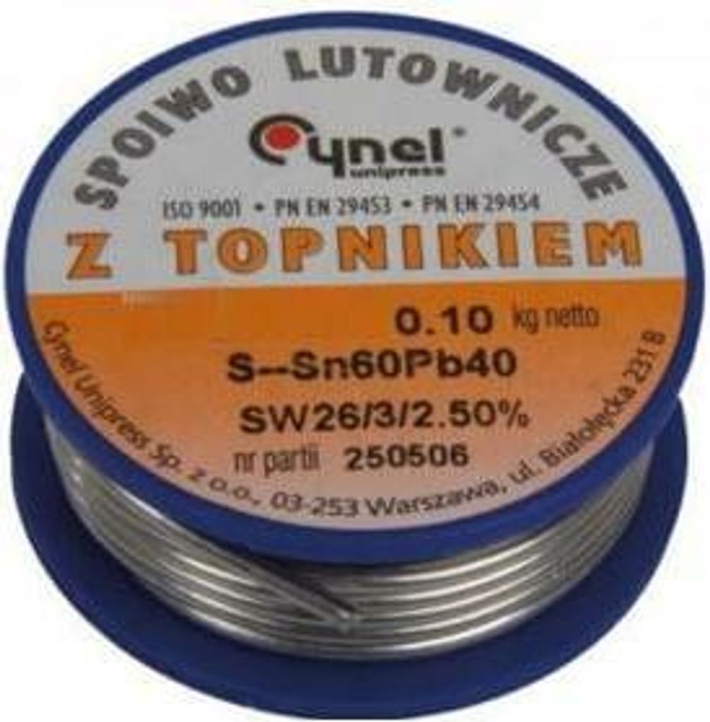 Cyna 0.5mm szpula 100g sn60pb40 Zdjęcie produktu 
