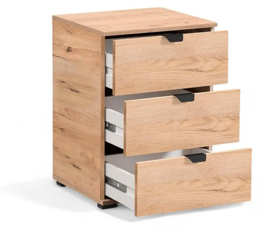 Table de chevet artisanale chêne clair - Finition bilaminée durable