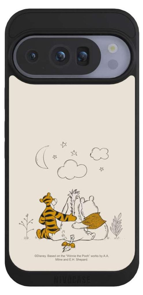 NIVOCASE Handyhülle für Google Pixel 10 Pro Hülle NIVOpure Case Schwarz Disney Offizielles Lizenzprodukt Winnie Puuh