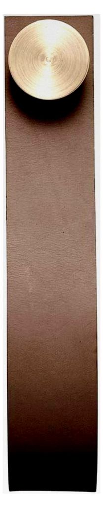 Stropp, Messing/braunes Leder, 2 Stück 150 x 30 x 30 mm