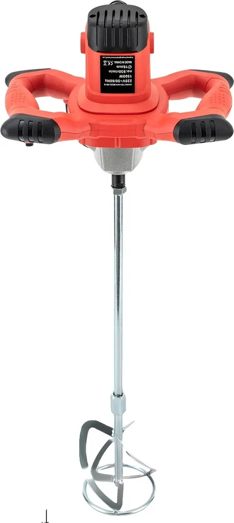 Bétonnière électrique portable 1500W 6 vitesses réglables - Finition Rouge