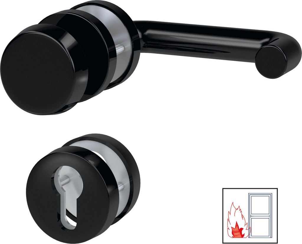 BASI - FS-Rosetten-Wechsel-Garnitur - ZT/FS 2150 - Kunststoff Schwarz - 7529-9100