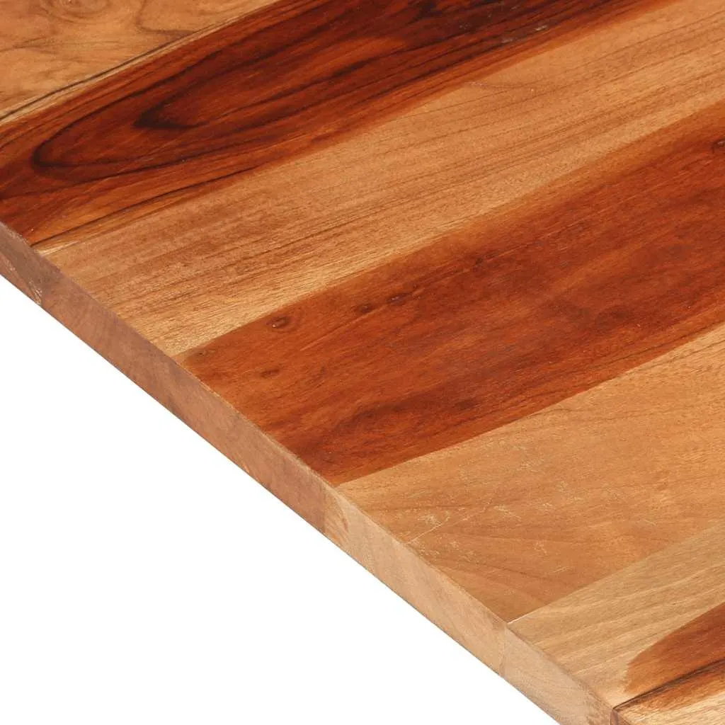 Plateau de table en bois de rose massif durable avec chants bruts - 6