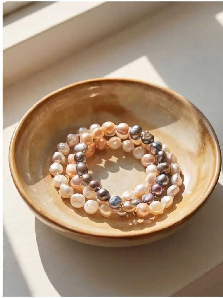 Regalo Donna: Bracciale Perle Vere Barocche 8-9mm Qualità AA - 8