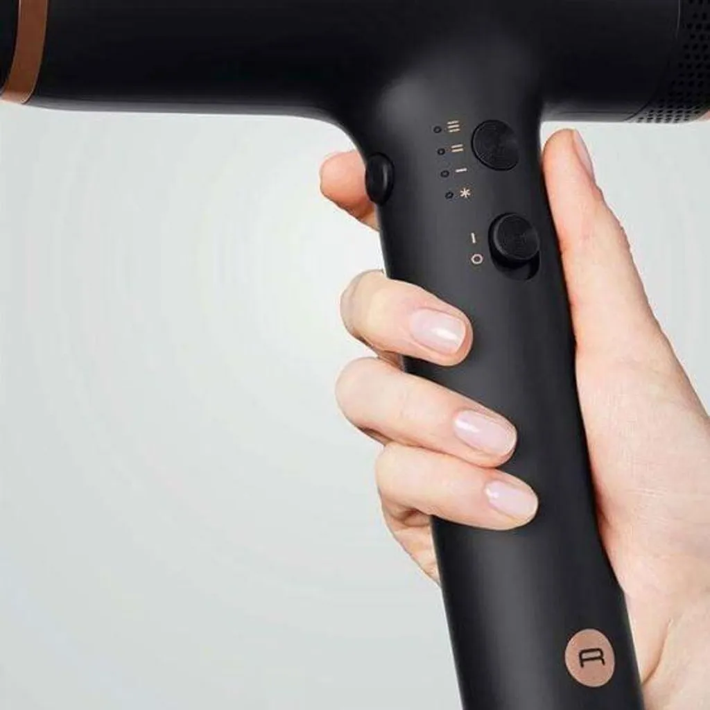 Sèche-cheveux Compact Rowenta HY8310 Noir et Or avec Concentrateur Air