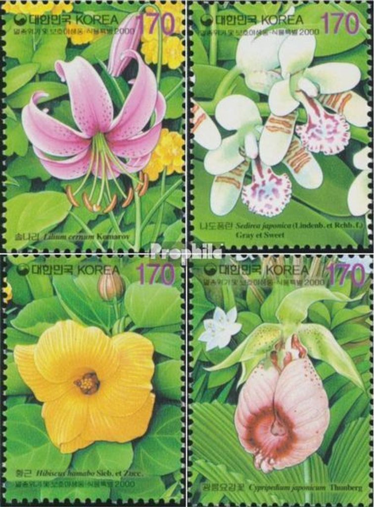 Briefmarken Süd-Korea 2000 Mi 2077-2080 (kompl.Ausg.) postfrisch Blumen