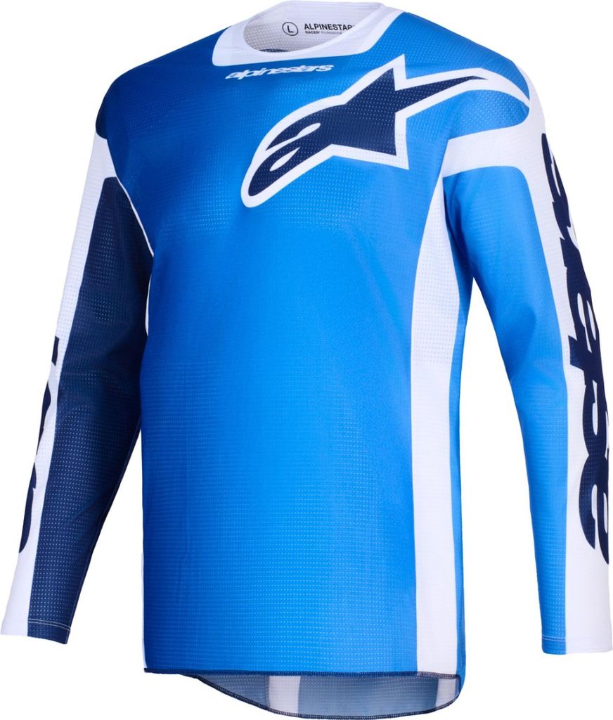 Alpinestars Racer Air Portl Motocross Jersey, blau/weiß, M