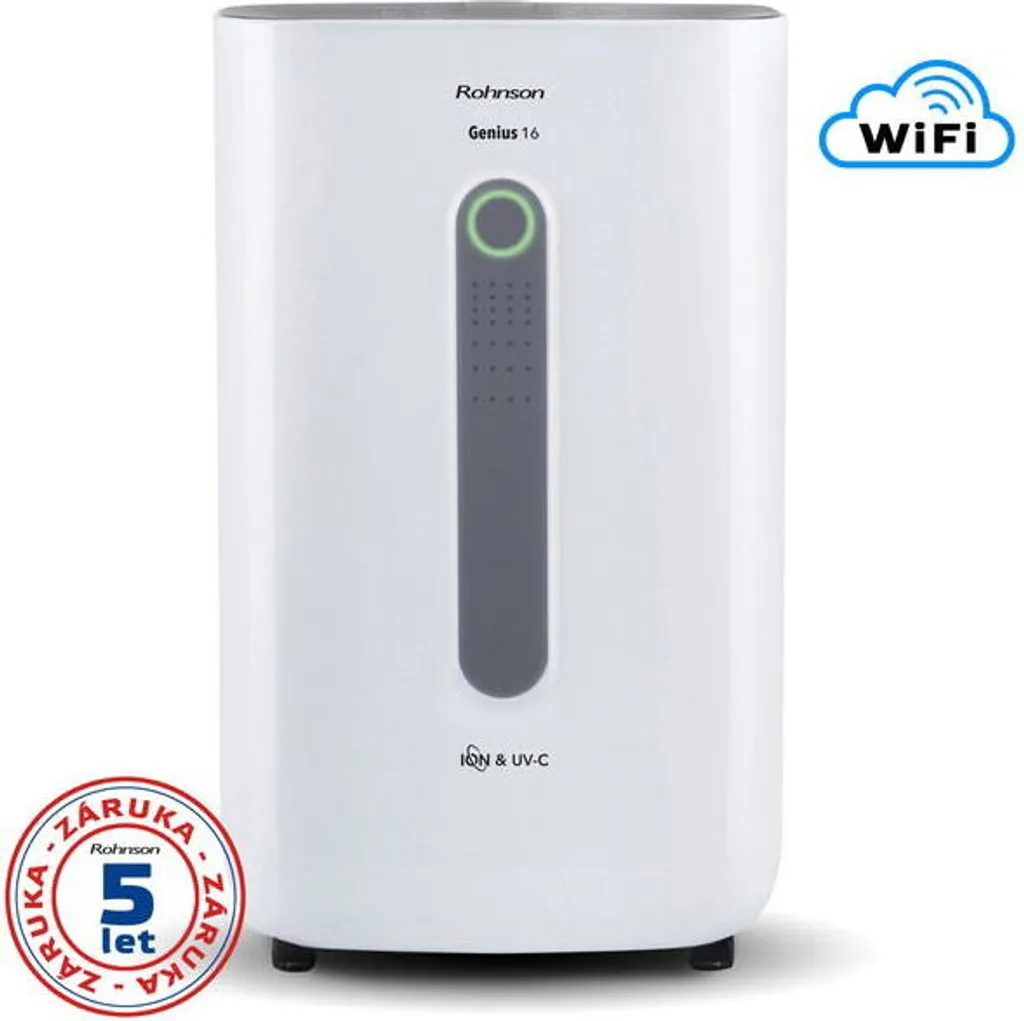 Rohnson R-9916W Genius 16 Déshumidificateur Wi-Fi ION Haute Performance