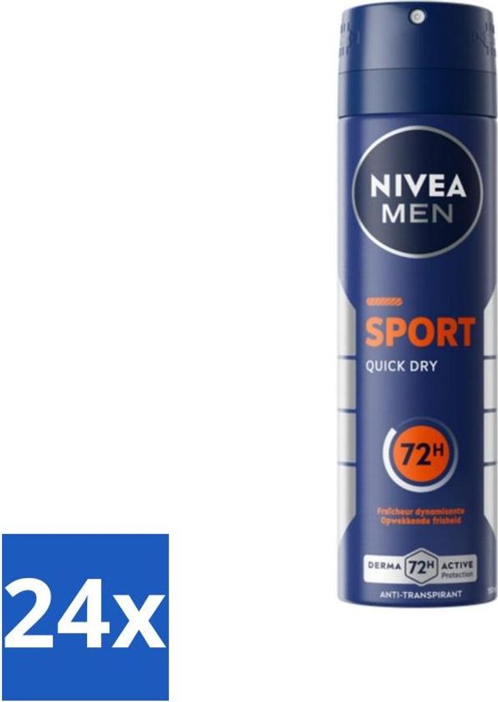 NIVEA Men Deodorant Spray Sport 150 ml - Vorteilspack - 24 Stücke