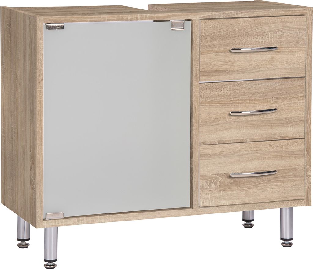 Waschbeckenunterschrank Badschrank Unterschrank Schrank Badmöbel "Lancaster I" Sonoma-Eiche
