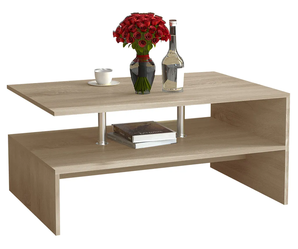 Table basse robuste VCM Maliso, solution gain de place et bois chic