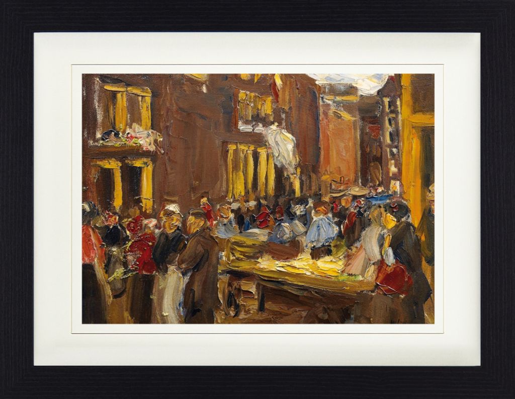 Max Liebermann Gerahmtes Bild Mit Edlem Passepartout | Wand-Bilder | Im Bilderrahmen - Judengasse In Amsterdam, 1905 (30 x 40 cm)