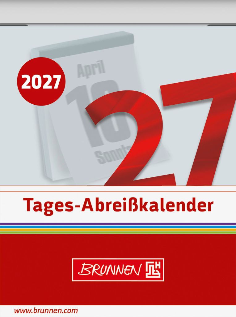 2027 BRUNNEN Tagesabreißkalender 53,6x71mm Nr.2