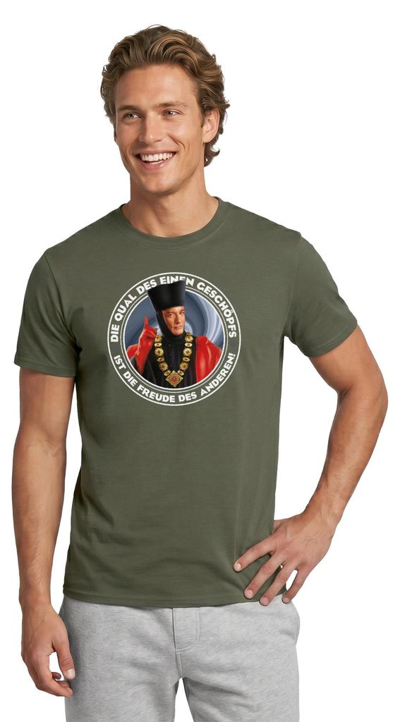Spreadshirt Star Trek The Next Generation Q Spruch Männer T-Shirt, 3XL, Militärgrün