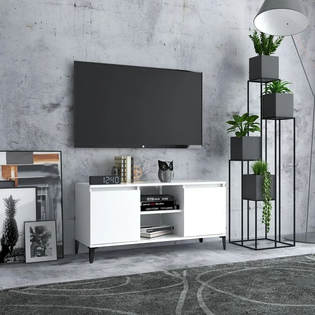 Mobile Porta TV Bianco Maison Exclusive Metallo 103,5 cm Offerta