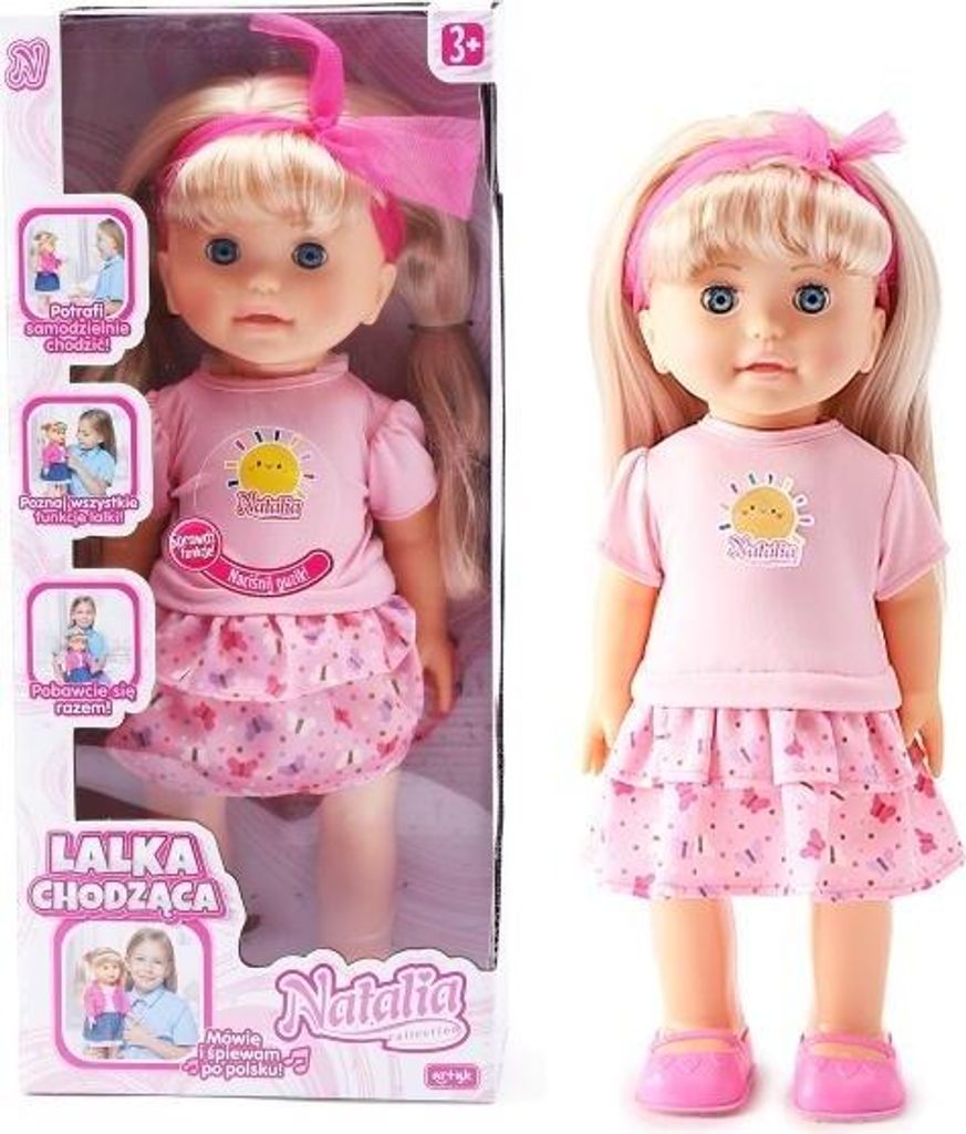 Natalia Puppe 40 cm, interaktive Laufpuppe mit Sing- und Produktbild 