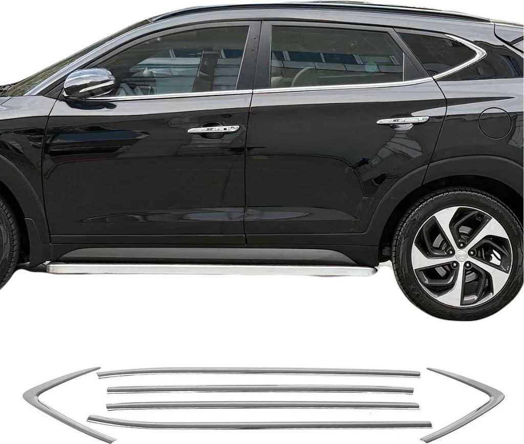 Fensterleisten Zierleisten für Hyundai Tucson 2015-2020 Edelstahl Chrom 6tlg