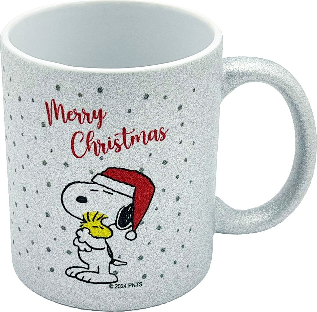 Peanuts X-MAS Mug - 330 ml Tasse, Farbe:Silber