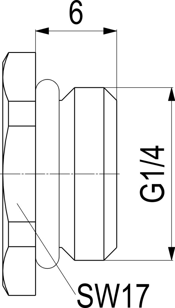 Js Entleerungsstopfen Mit O-Ring  Dn8,1/4",Messing Immagine del prodotto 
