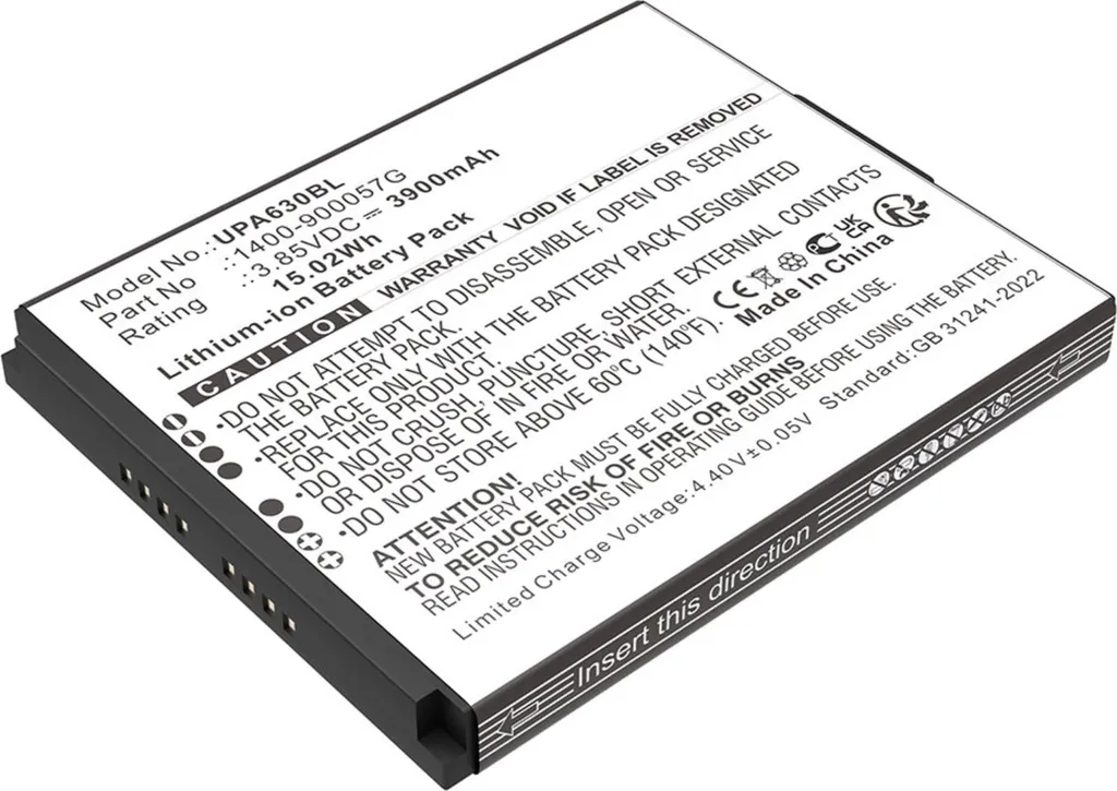 Batterie Li-Ion 3900mAh pour Scanner Unitech EA630 Haute Capacité