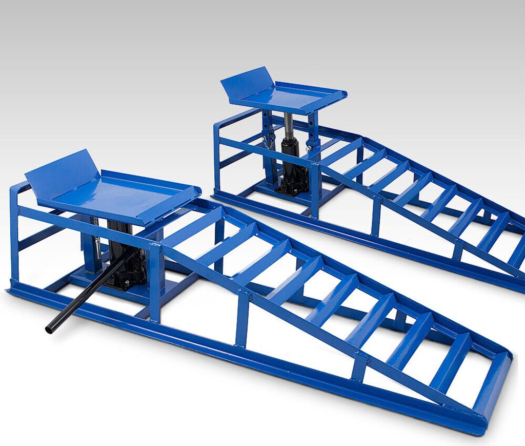 2x Bituxx Auto PKW Auffahrrampen 2T mit Wagenheber Produktbild 2