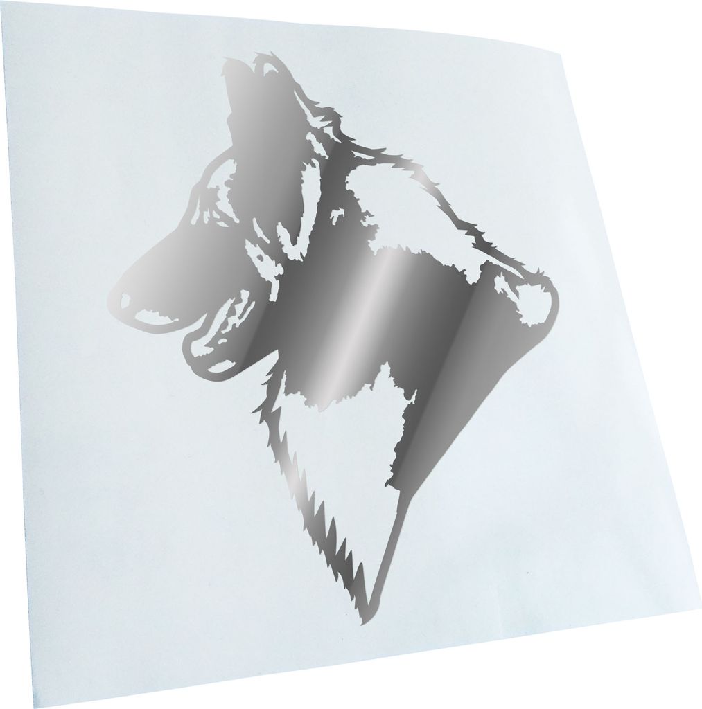 Kiwistar - Autoaufkleber - Belgian Tervuren Hund - Chrom - 50x42cm - Aufkleber für Auto, Laptop, Fahrrad, LKW, Motorrad mehrfarbig JDM Decal Racing
