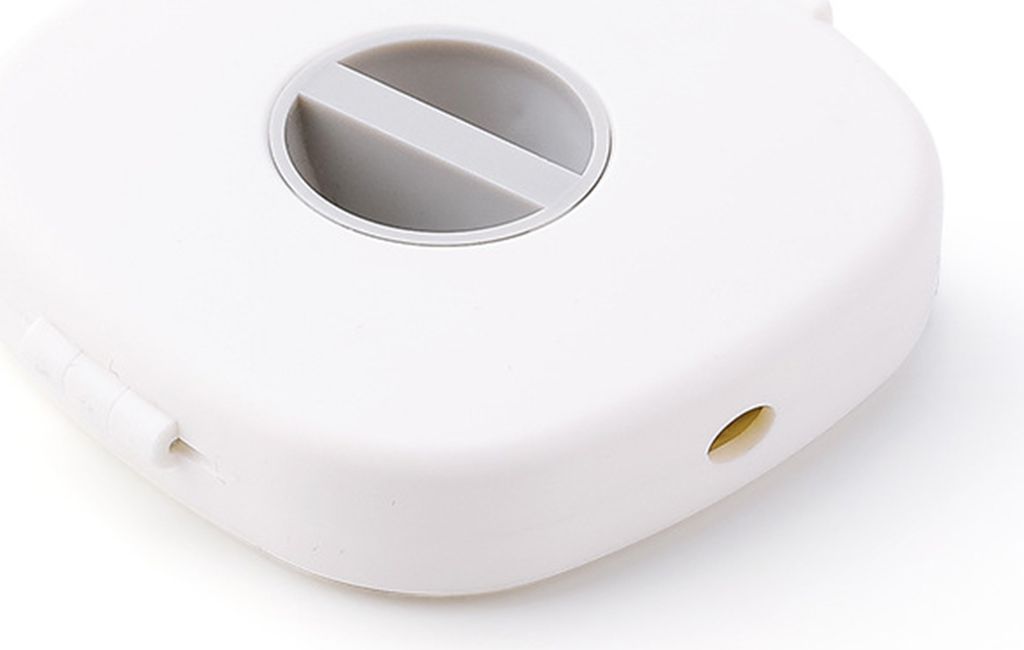 Quadratisch geformtes rotierendes Clip Headset Wickler Storage Box Mobiltelefonhalter Ständer-Weiß grau