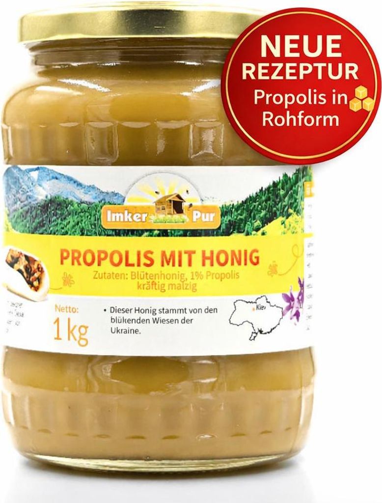 Propolis mit Honig von ImkerPur, 1 kg, kaltgeschleudert, Produktbild 