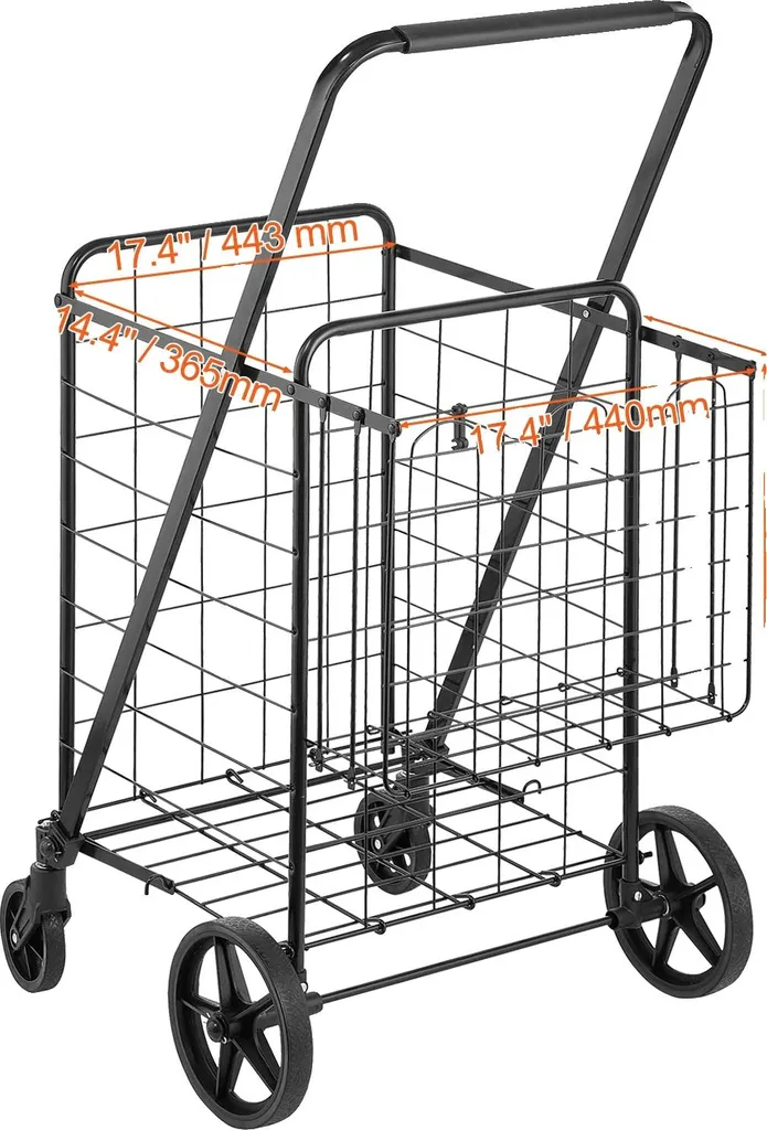 Panier à Linge avec Barre de Suspension Réglable 25.8x24.5x41.1 in