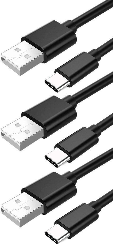 3x Typ-C Ladekabel für Original Samsung Galaxy S10, S10e, S10 Plus, S10 Lite Datenkabel 1,5m schwarz USB-Ladegerätkabel Aufladekabel Type-C Charg...