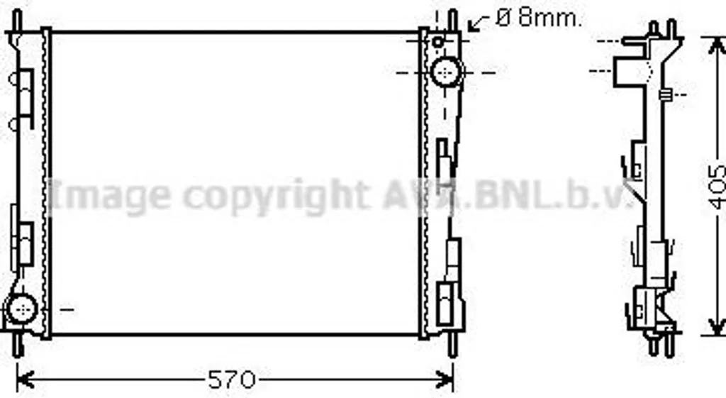 Radiateur de refroidissement pour Renault Twingo 1.2 et Wind RTA2374 AVA