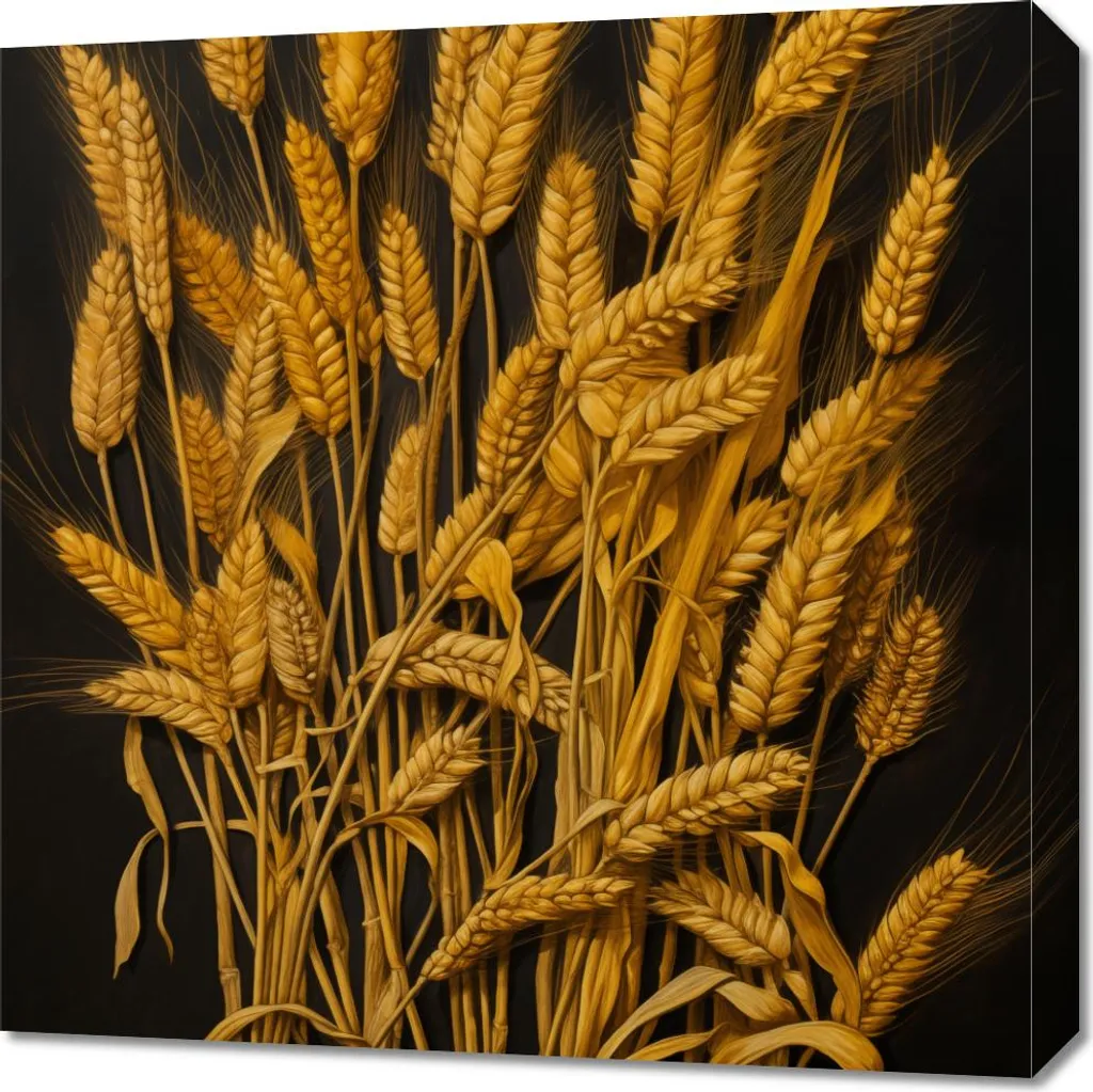 Image Récolte Dorée 60x60 cm - Solution Déco pour Mur Vide et Sombre