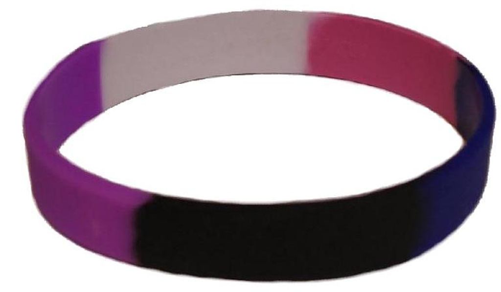 Gender Fluid Bracelet Silicone / Armband schmal