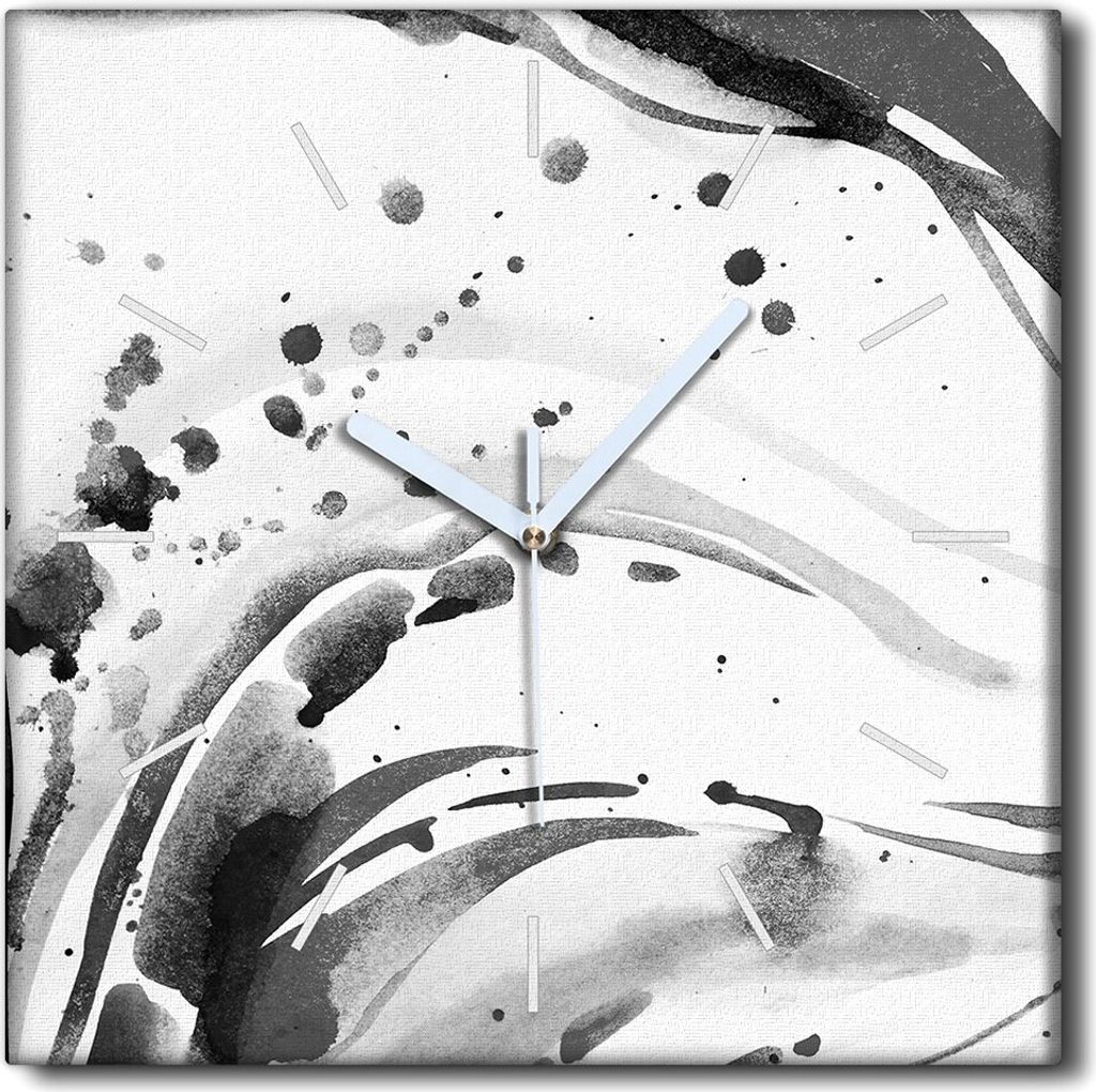 Coloray Uhr auf Leinwand 30x30 cm Wand Uhr Dekoration Produktbild 