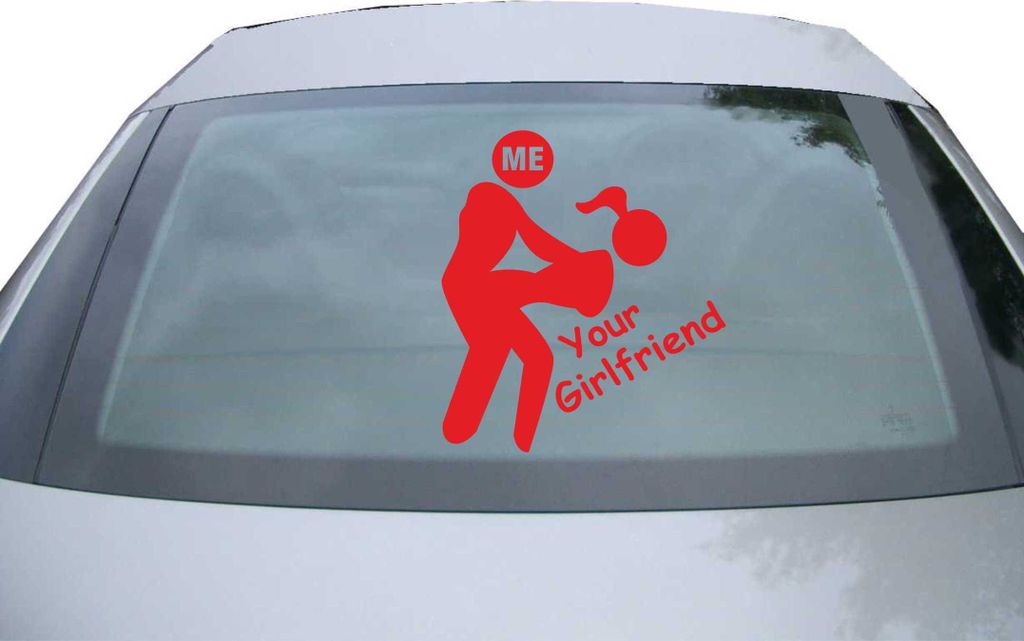 Indigos UG - Aufkleber Heckscheibe & Motorklappe DE2118 - rot - 600x529 mm - Me & Your Girlfriend - Auto Scheiben Fenster Heckklappe Tuning Racing ...
