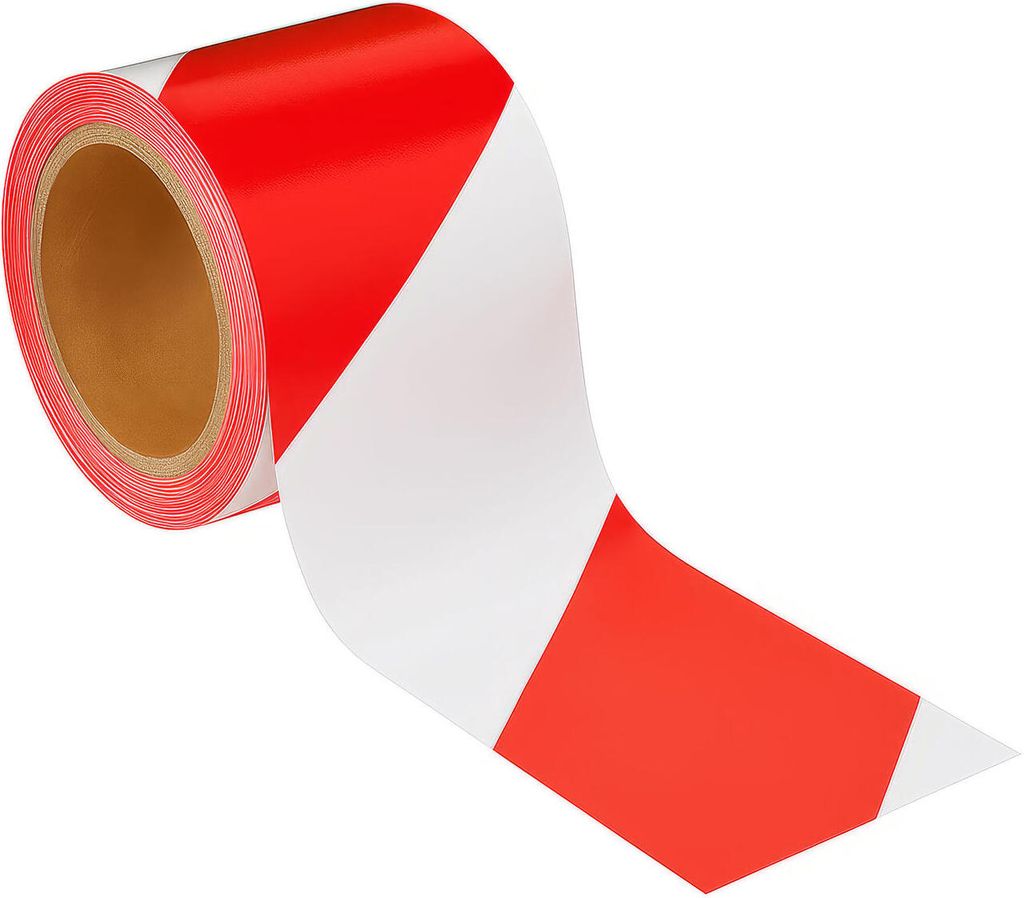 63x Absperrband rot weiß gestreift 75mm breit 100 Meter LDPE