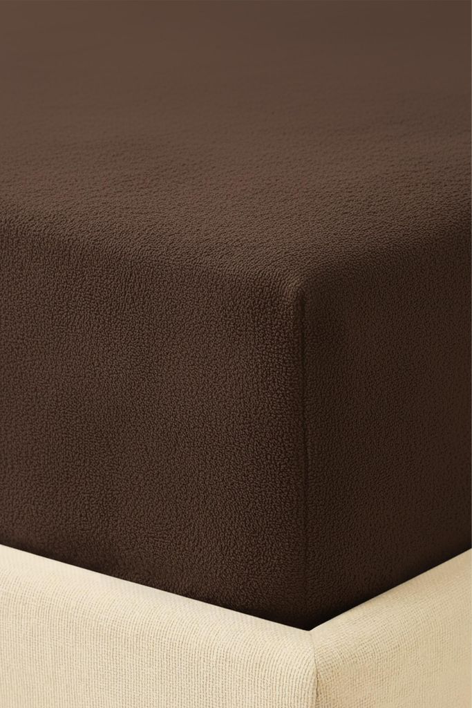 Frottee-Spannbettlaken 140x200x30 cm Braun