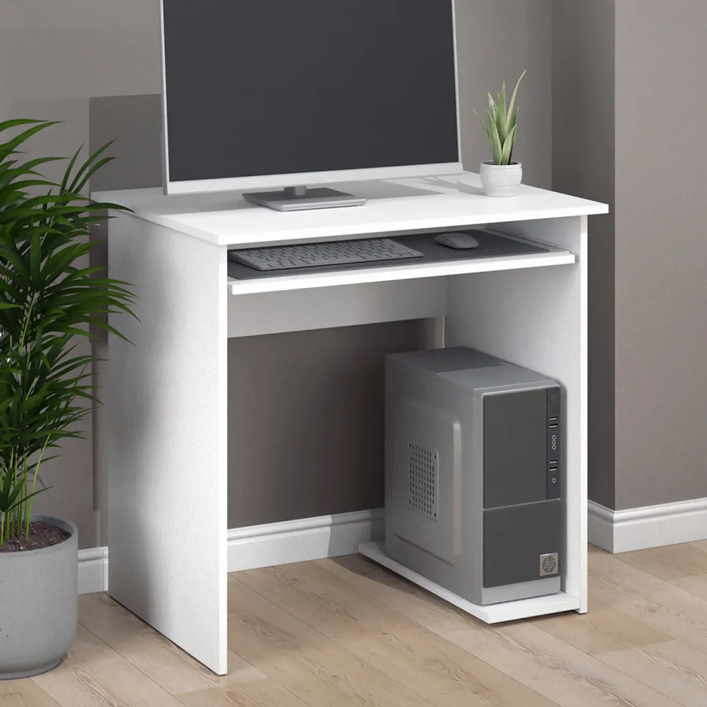 Bureau Vicco Nick Blanc 80x58cm - Modèle 34422 pour Petit Espace