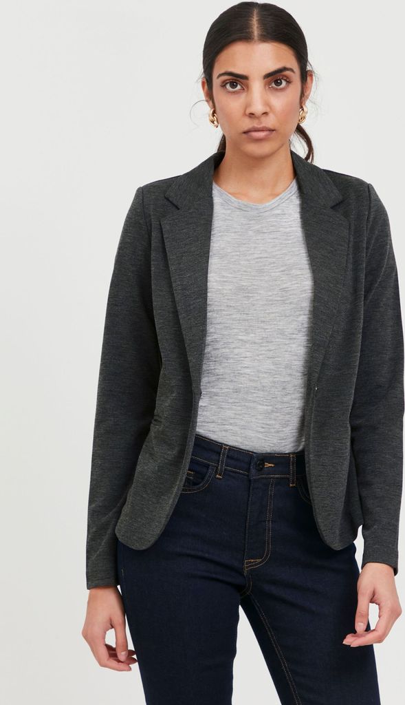 ICHI IHKATE Damen Blazer Jackenblazer Anzugsjacke mit 1-Knopf-Form Stretch Reverskragen Paspeltaschen Slim fit