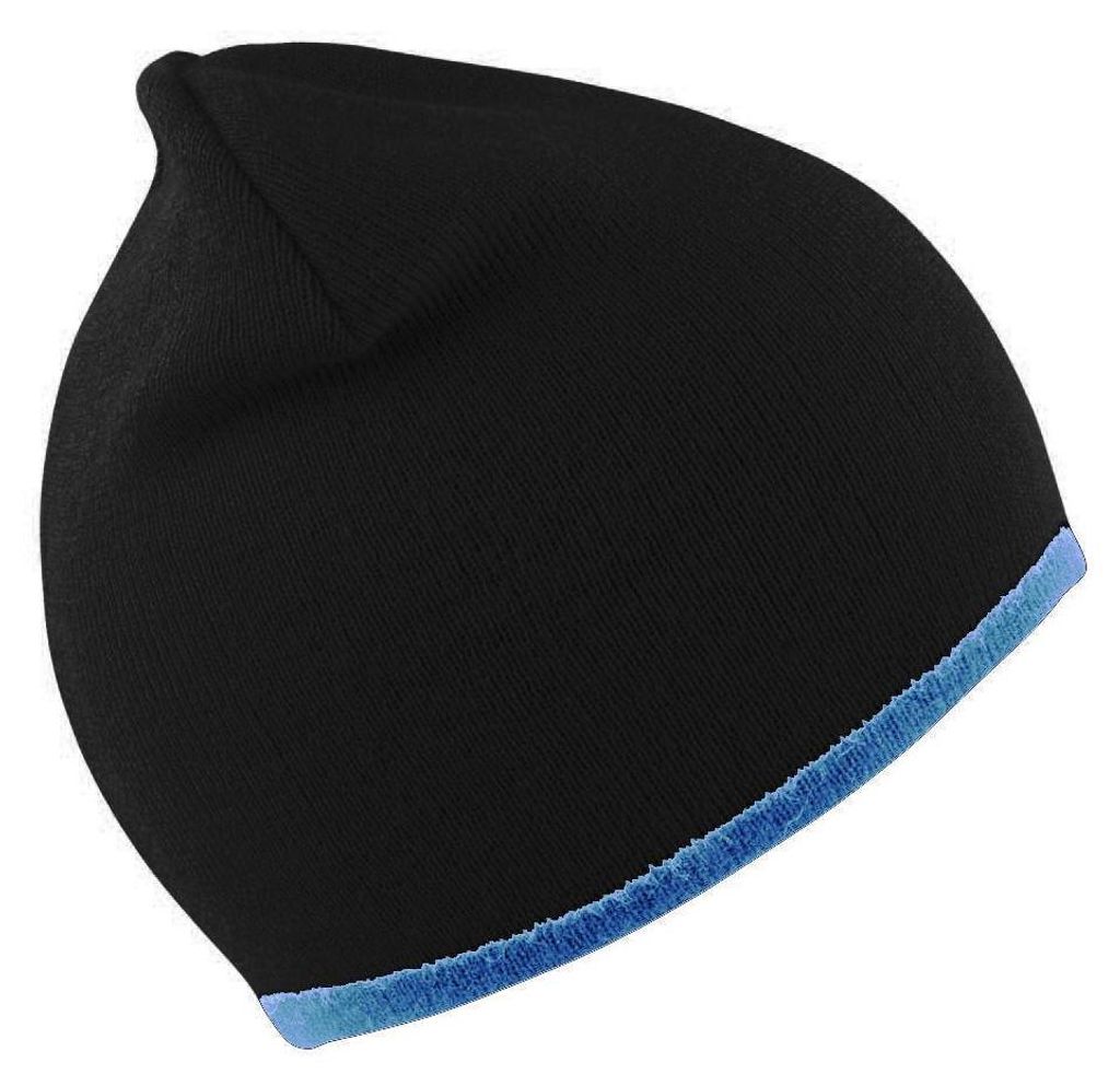 Result Uni Wintermütze / Mütze, wendbar FK676 (Einheitsgröße) (Schwarz/Himmelblau)
