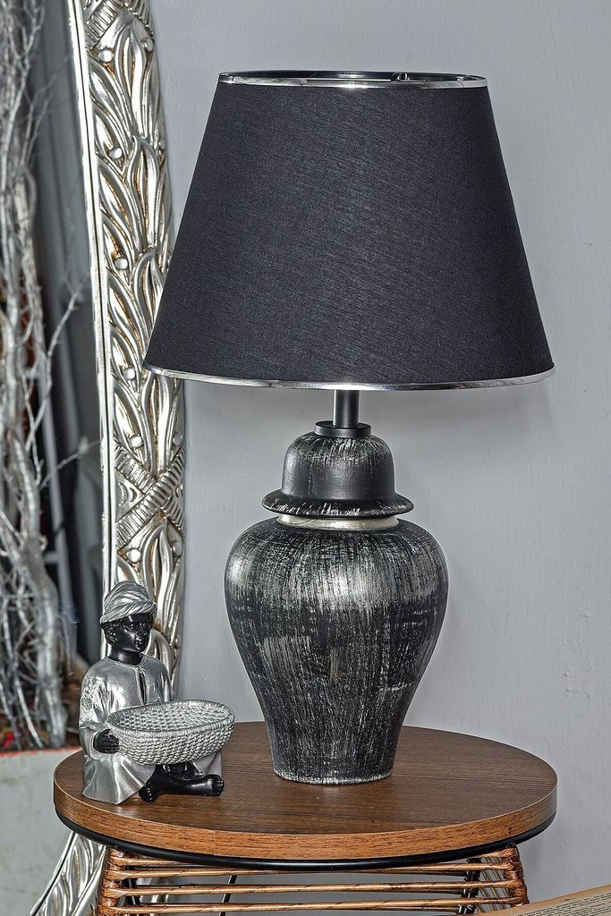 Opviq, TM273, Tischlampe, METALLKÖRPER, Schwarz, 18 x 50 cm