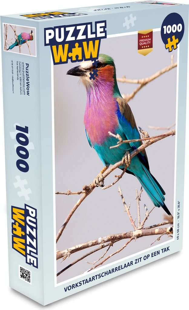 MuchoWow Puzzle 1000 Teile Gabelschwanzwachtel auf einem Ast sitzend - Spielzeug - Alt und Jung - Spiele - Puzzeln