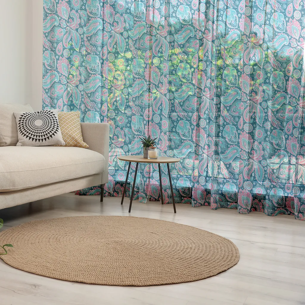 Arazzo Orientale ABAKUHAUS 140x230 Cm | Microfibra, Multicolore, Con Taschino Per Asta, Per Camera Da Letto E Soggiorno