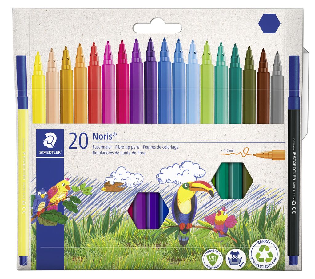 STAEDTLER Noris 326 Fasermaler Etui mit 20 Farben Produktbild 