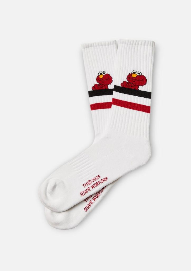 BeSocks Bio-Tennissocken - Elmo, Farbe weiß, Größe 41-46 Produktbild 