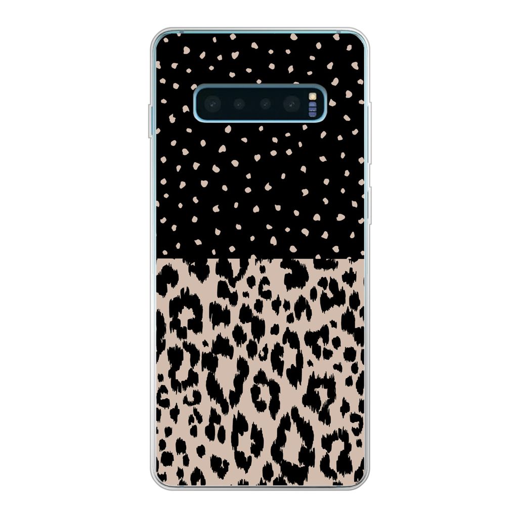 MuchoWow Handyhülle Schutzhülle Hülle für Samsung Galaxy S10 Lite Panther Druck - Tiere - Design Silikon Softcase Handy Hülle - Schutz