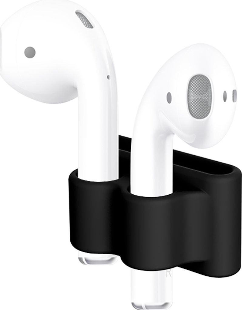 Anti Lost Halterung für Apple AirPods 1 / 2 Wireless Headphones Schwarz Zubehör